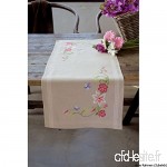 Kit chemin de table Fleurs roses avec papillons - B010G02SDK